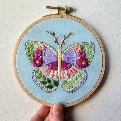 Beginner Butterfly Sampler Hand Embroidery Kit