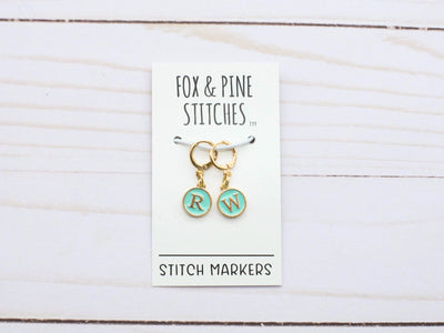 Teal Right Wrong Side | Stitch Markers Knitting Notions