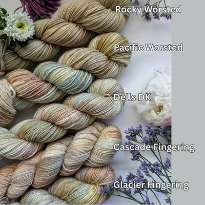 Ginger Needle Glacier Fingering ⟡ California Hand Dye