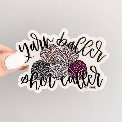 Yarn Baller yarnie vinyl sticker