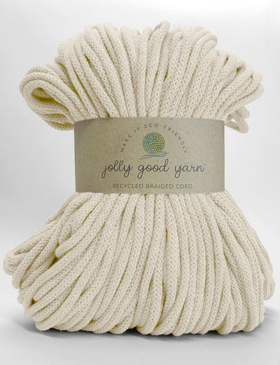 5mm Plymouth Cream recycled cotton macrame cord (100m)