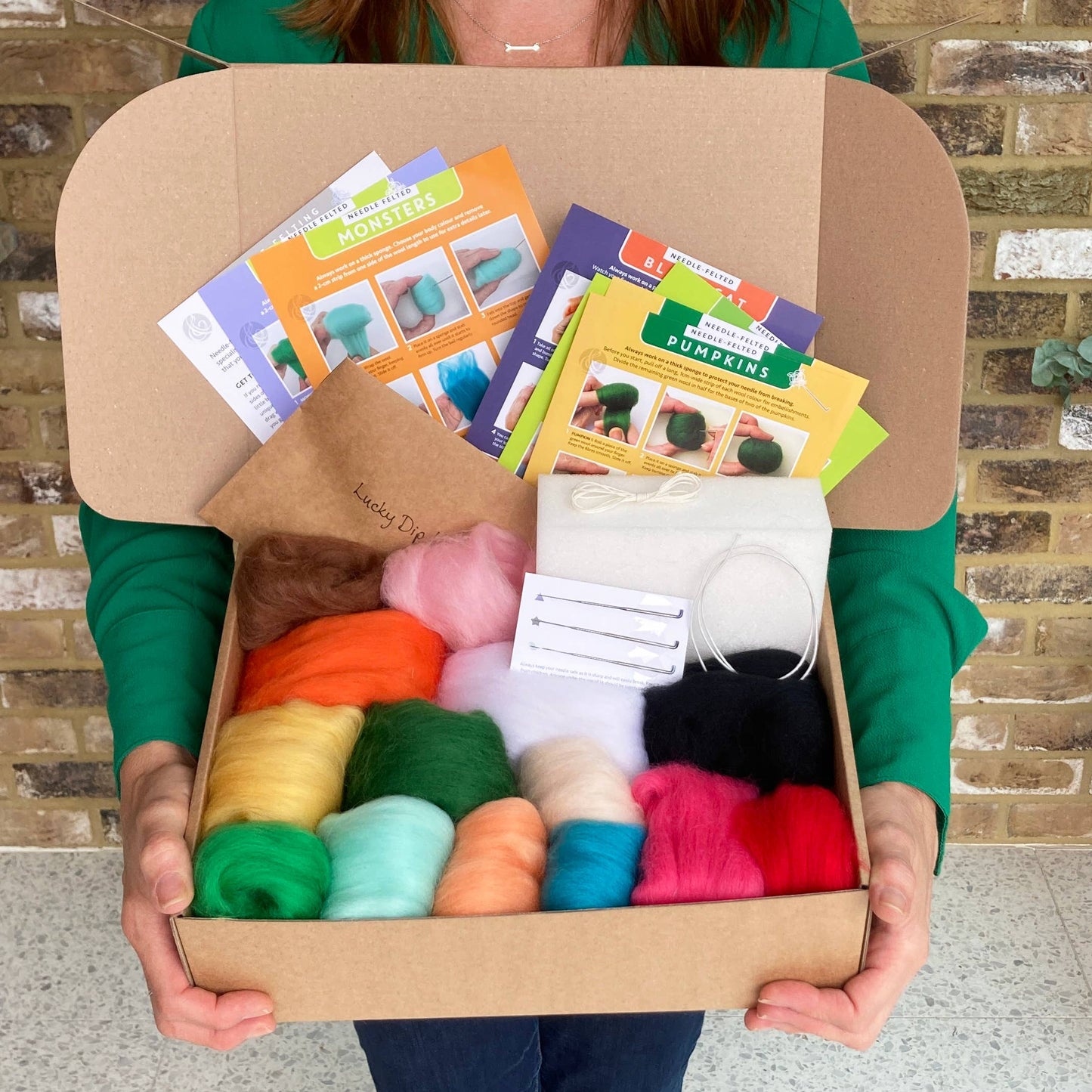 Needle Felting Bumper Kit - Halloween. A premium starter set