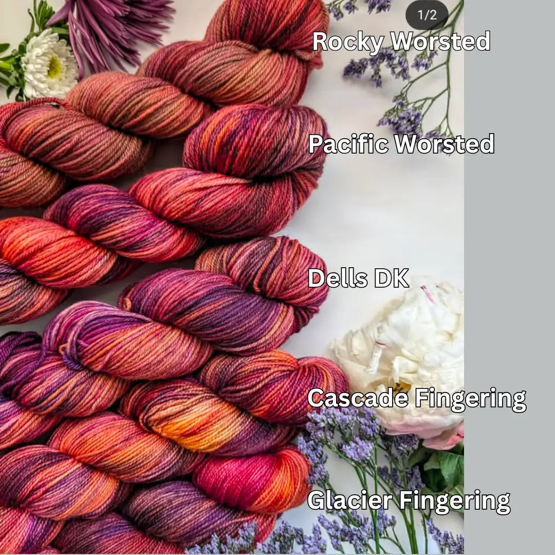 Ginger Needle Glacier Fingering ⟡ California Hand Dye