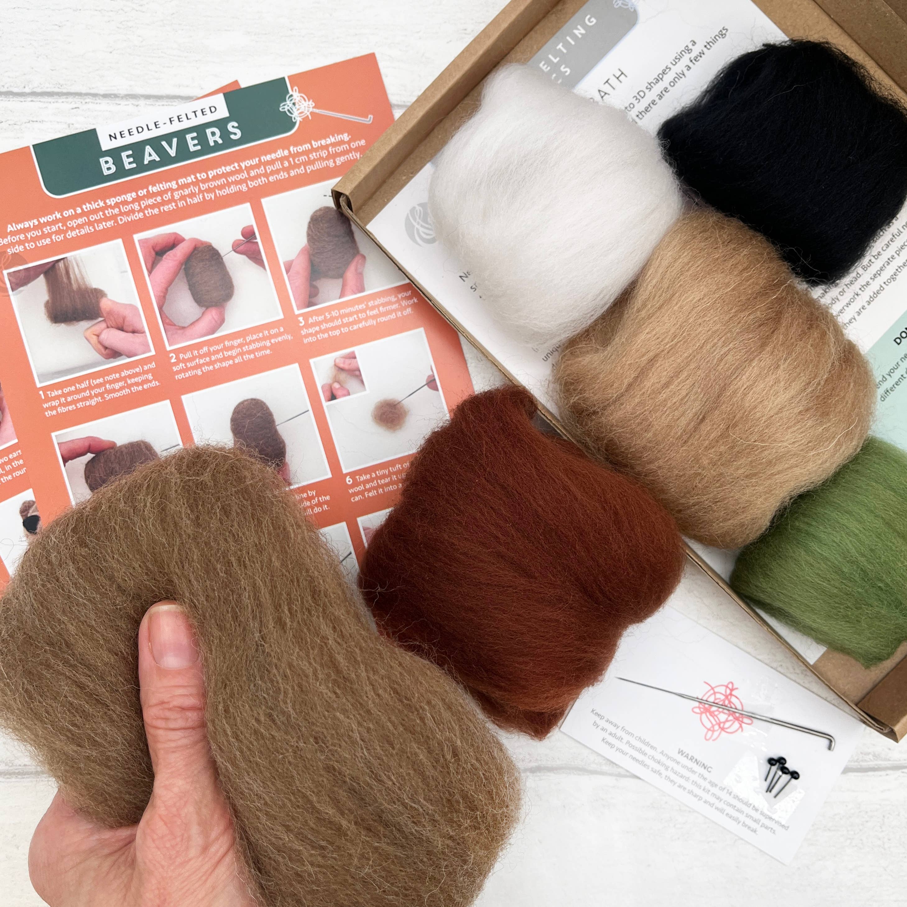 DIY Needle Felt Beaver Kit ☆ Ethically Sourced Wool – Weave