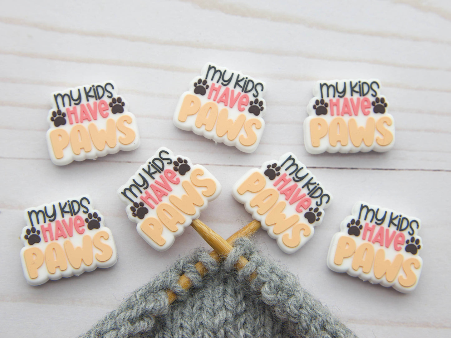 My Kids Have Paws Stitch Stoppers Point Protectors Knitting