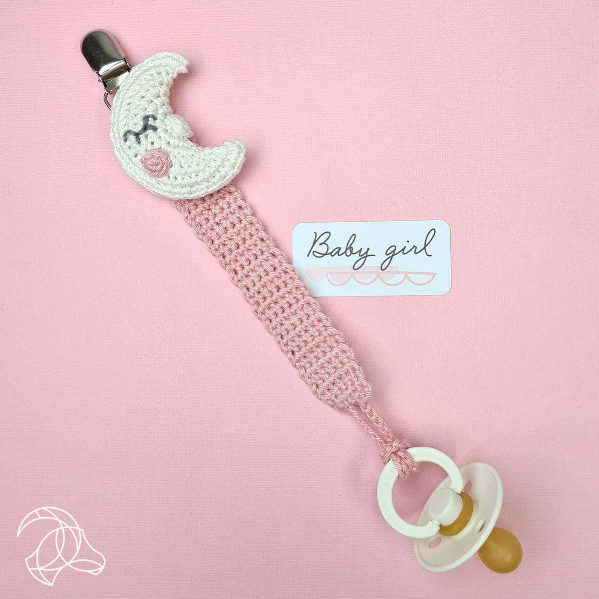 DIY Crochet Kit - Pacifier Clip Moon