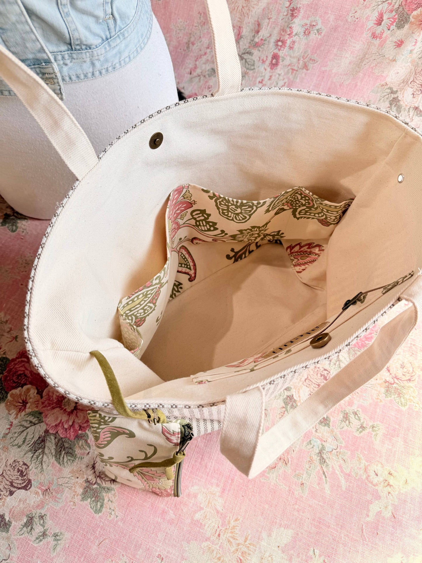 The Rosalie Project Tote-Lg, Needle Arts/Craft Carryall, USA Handmade