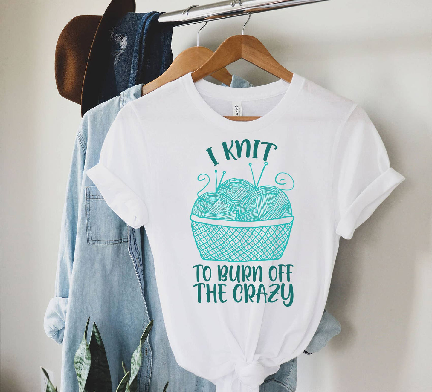 I Knit To Burn Off The Crazy Shirt, Knitting Knitter Shirt