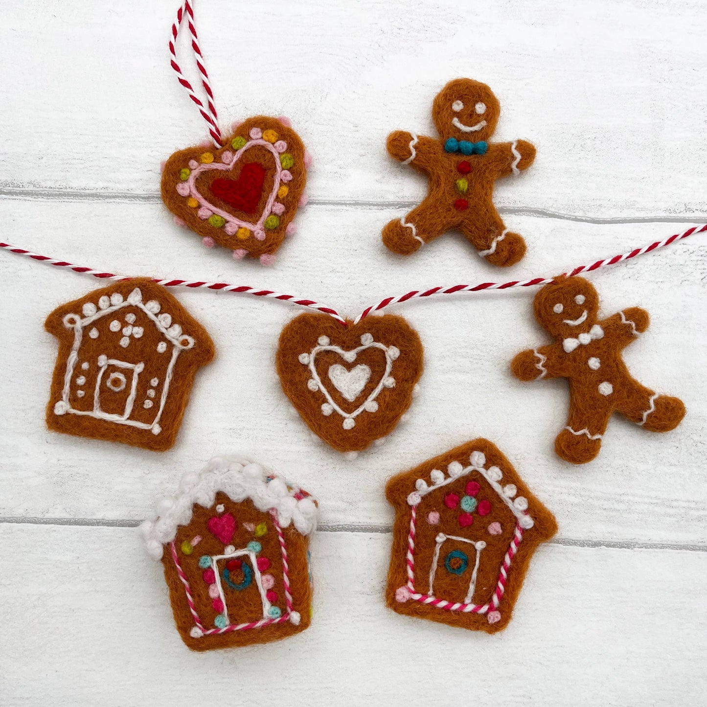 Gingerbread Ornament Needle Felting Kit