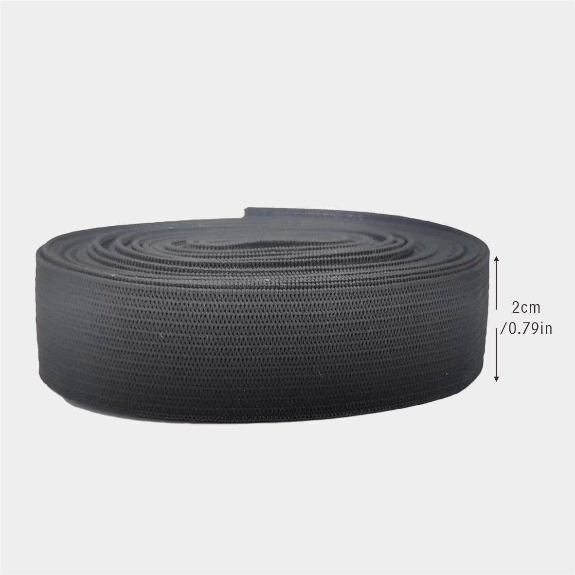 Darnn Black Elastic (20mm x 4meters),Stretchable Flat Band