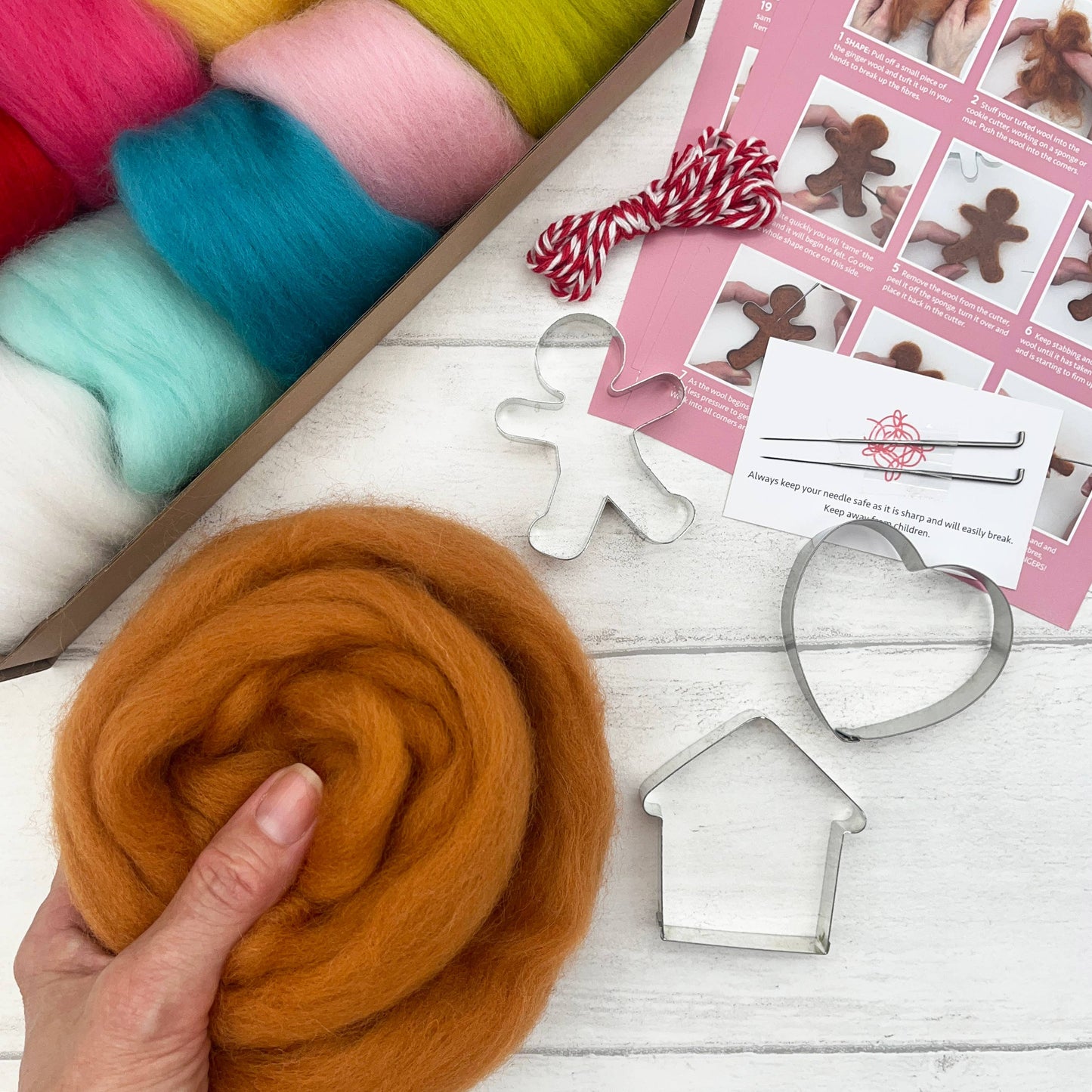 Gingerbread Ornament Needle Felting Kit