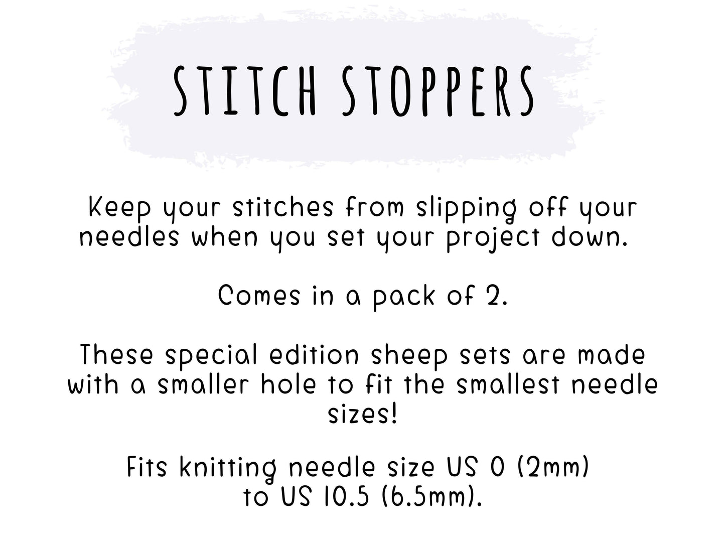 Cheerful Sheep Stitch Stoppers (SMALL)