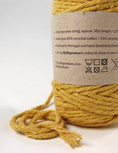 Honiton Yellow 3mm Macrame String (50m)