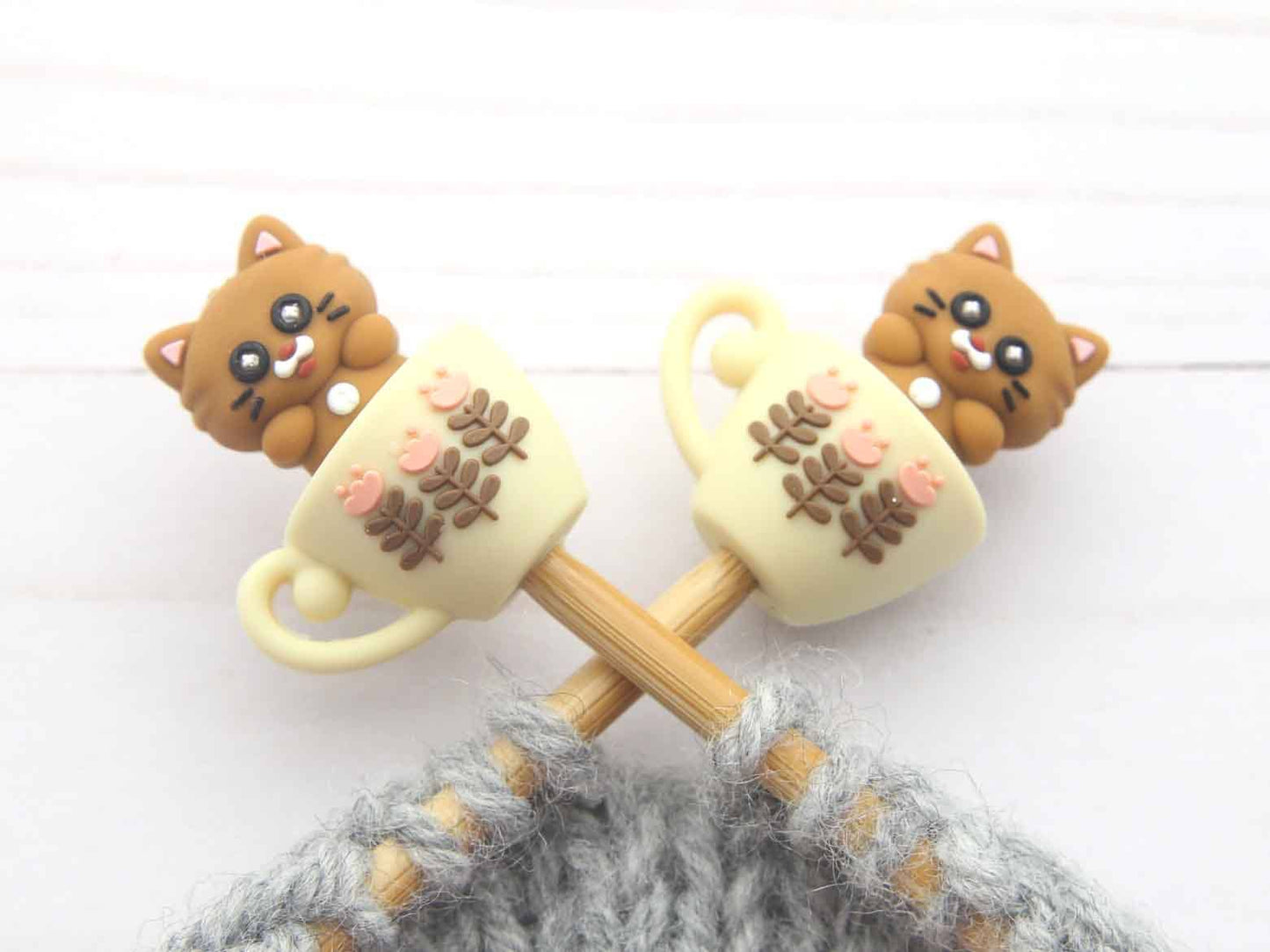 Coffee Cat Stitch Stoppers