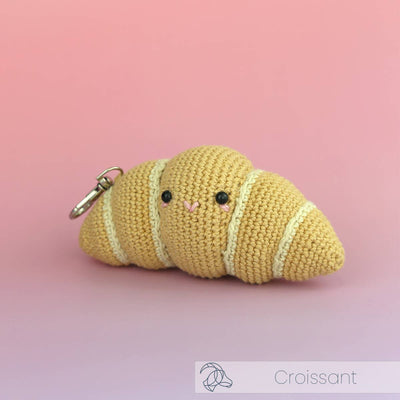 Croissant Bag Charm Crochet Kit