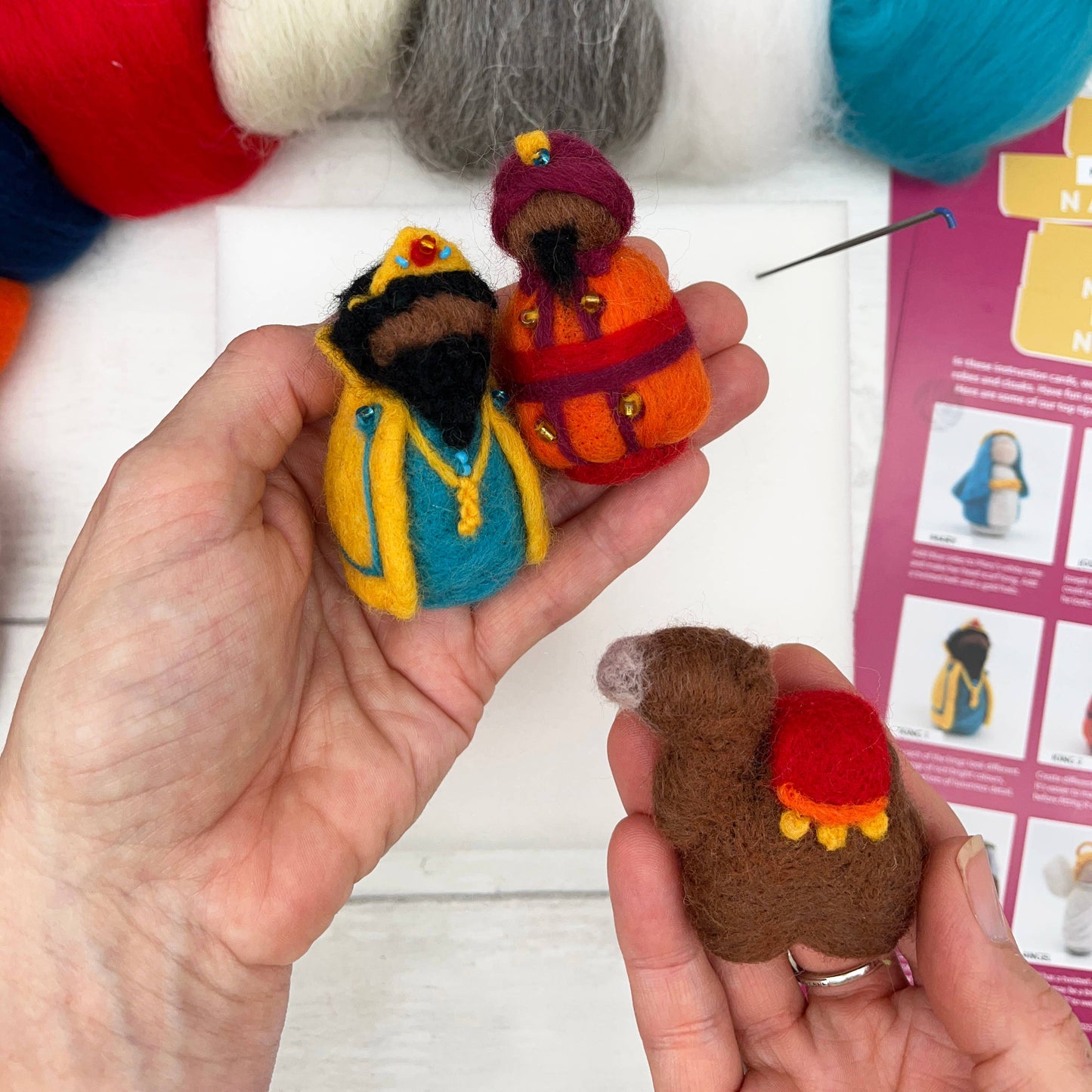 Needle Felting Bumper Kit - NATIVITY. A Premium Starter Set.