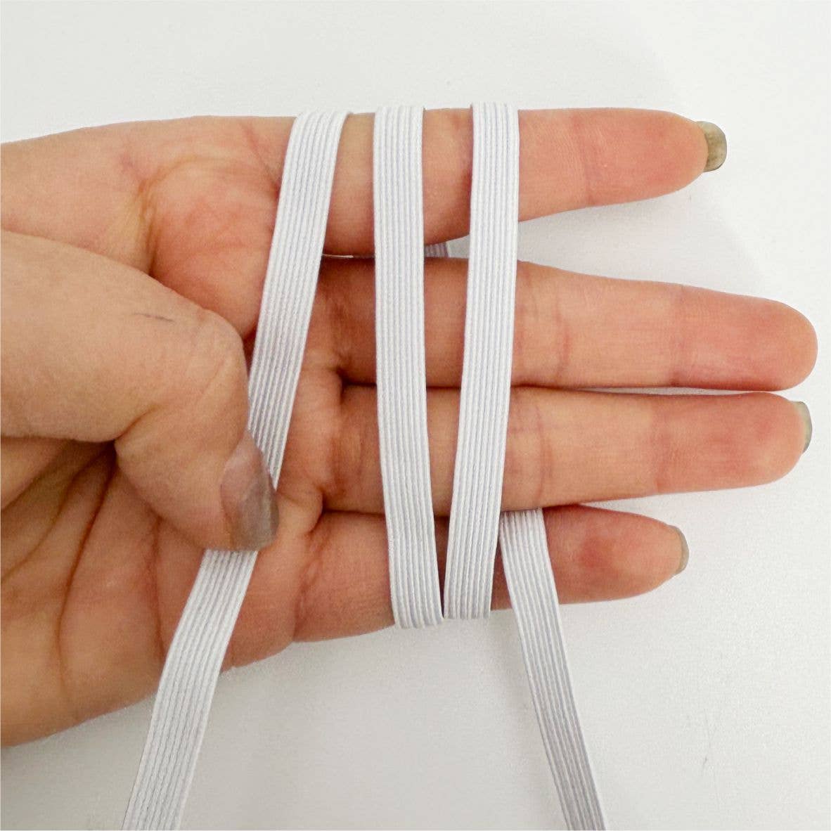 Darnn White Elastic (6mm x 6meters), Flat Elastic Band