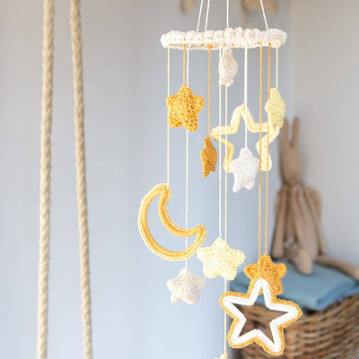 DIY Crochet Kit Mobile with Stars Kailua Almond