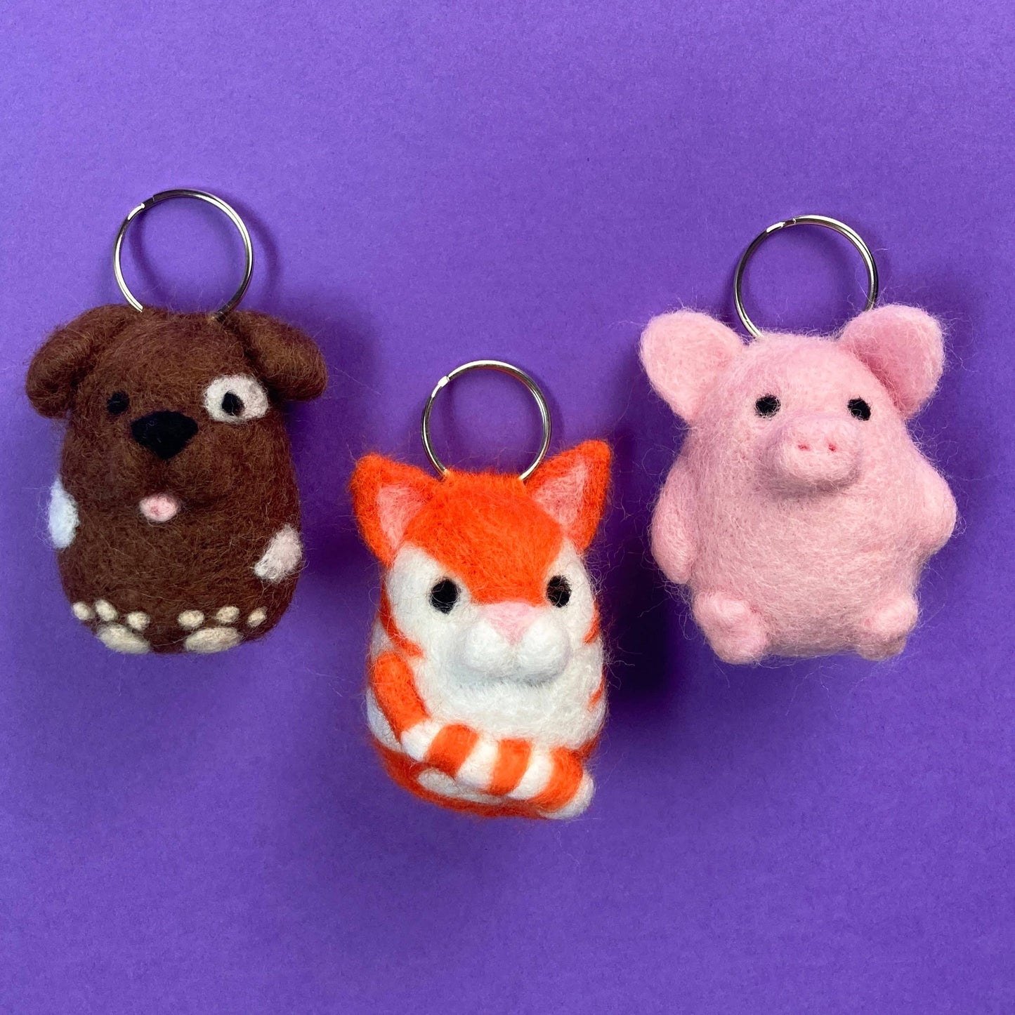 Needle Felting Kit - Mini Pets 1. Make THREE felt animals.
