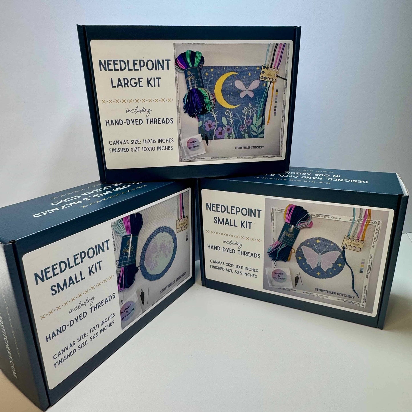 Lunar Moth — Modern Needlepoint Kit (Small Design)