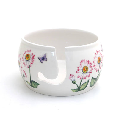 Pink Daisy Yarn Bowl