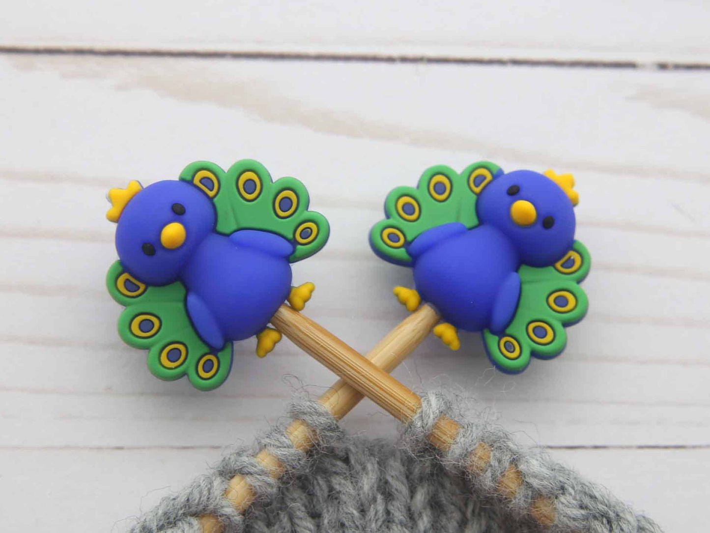 Colorful Peacock Stitch Stoppers