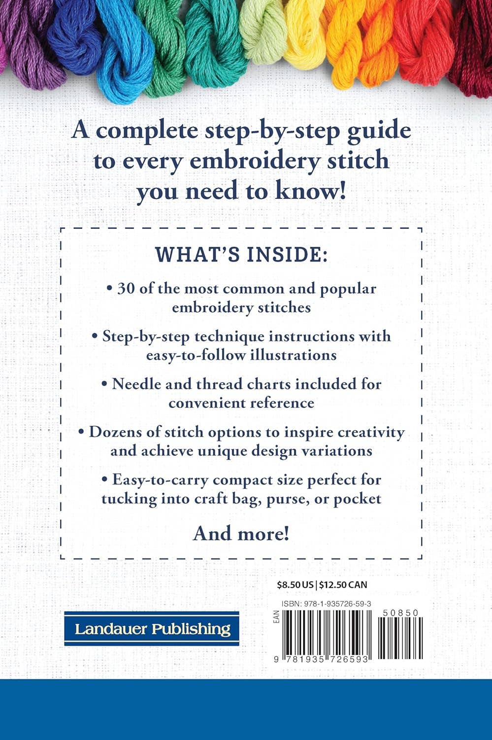 Hand Embroidery Stitches At-A-Glance - Carry-Along Guide
