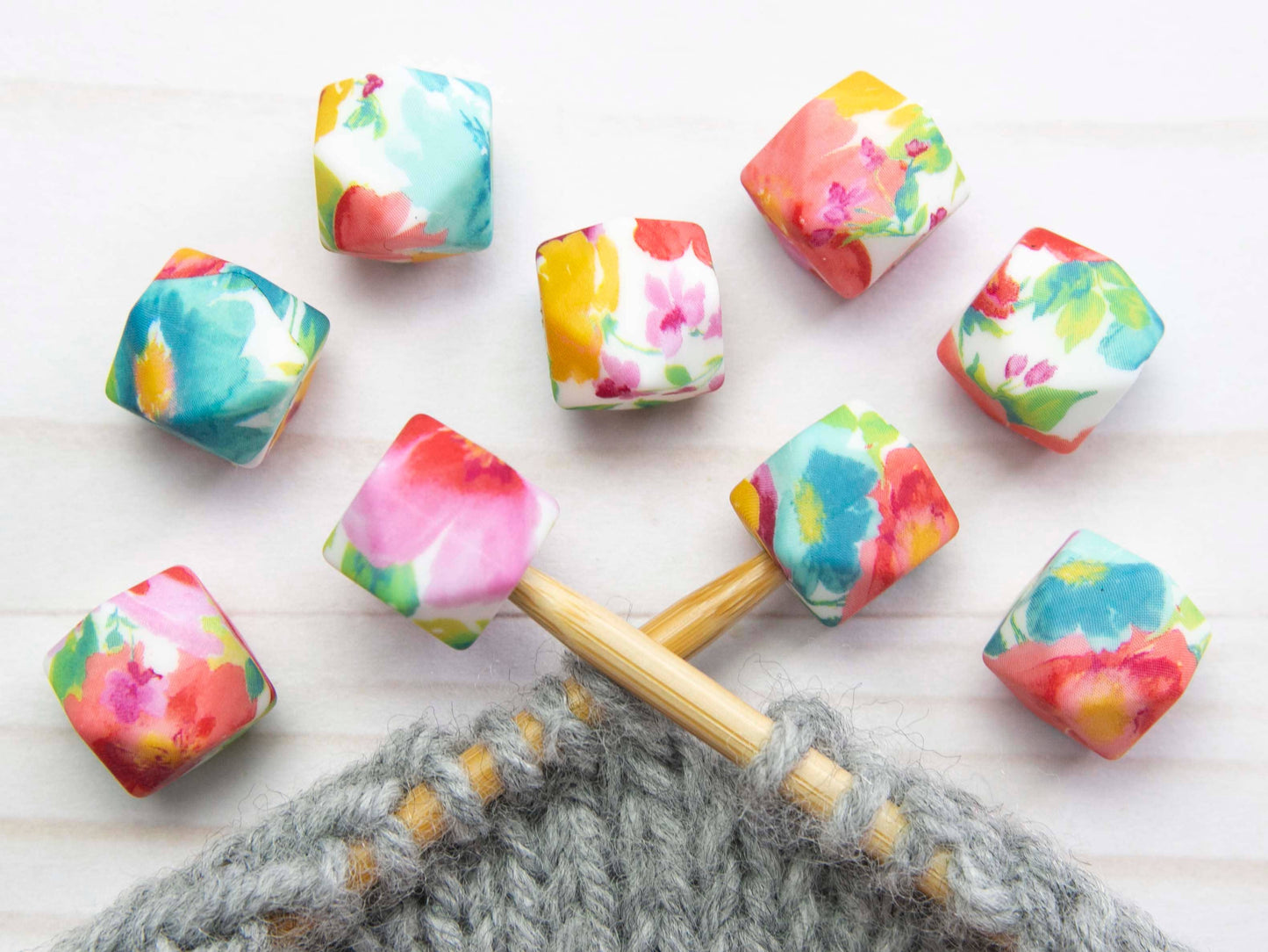 Spring Floral Hexagon | Stitch Stoppers Knitting Notions