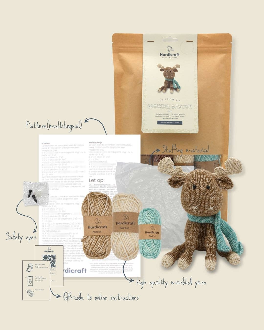 Maddie Moose Knitting Kit