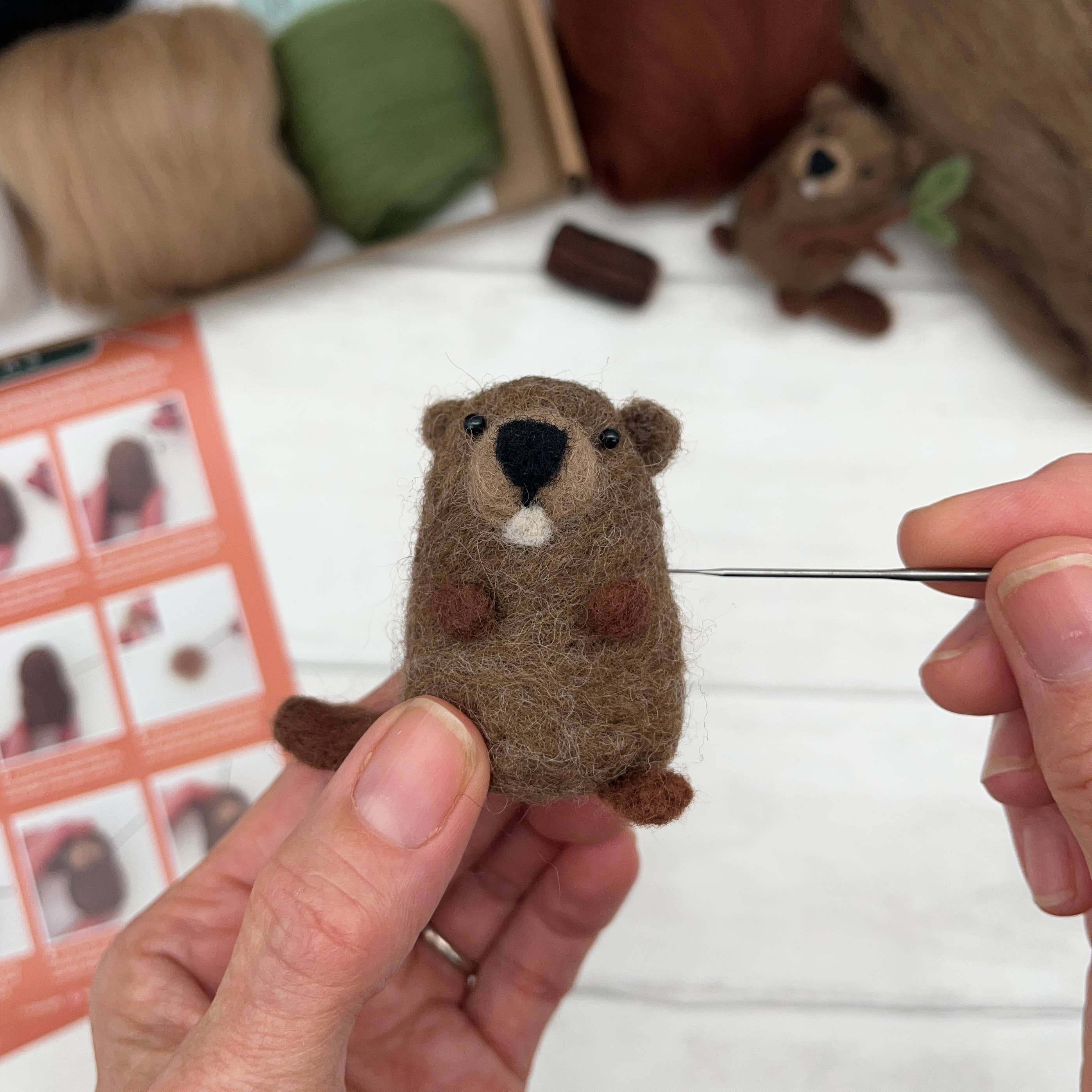 DIY Needle Felt Beaver Kit ☆ Ethically Sourced Wool – Weave