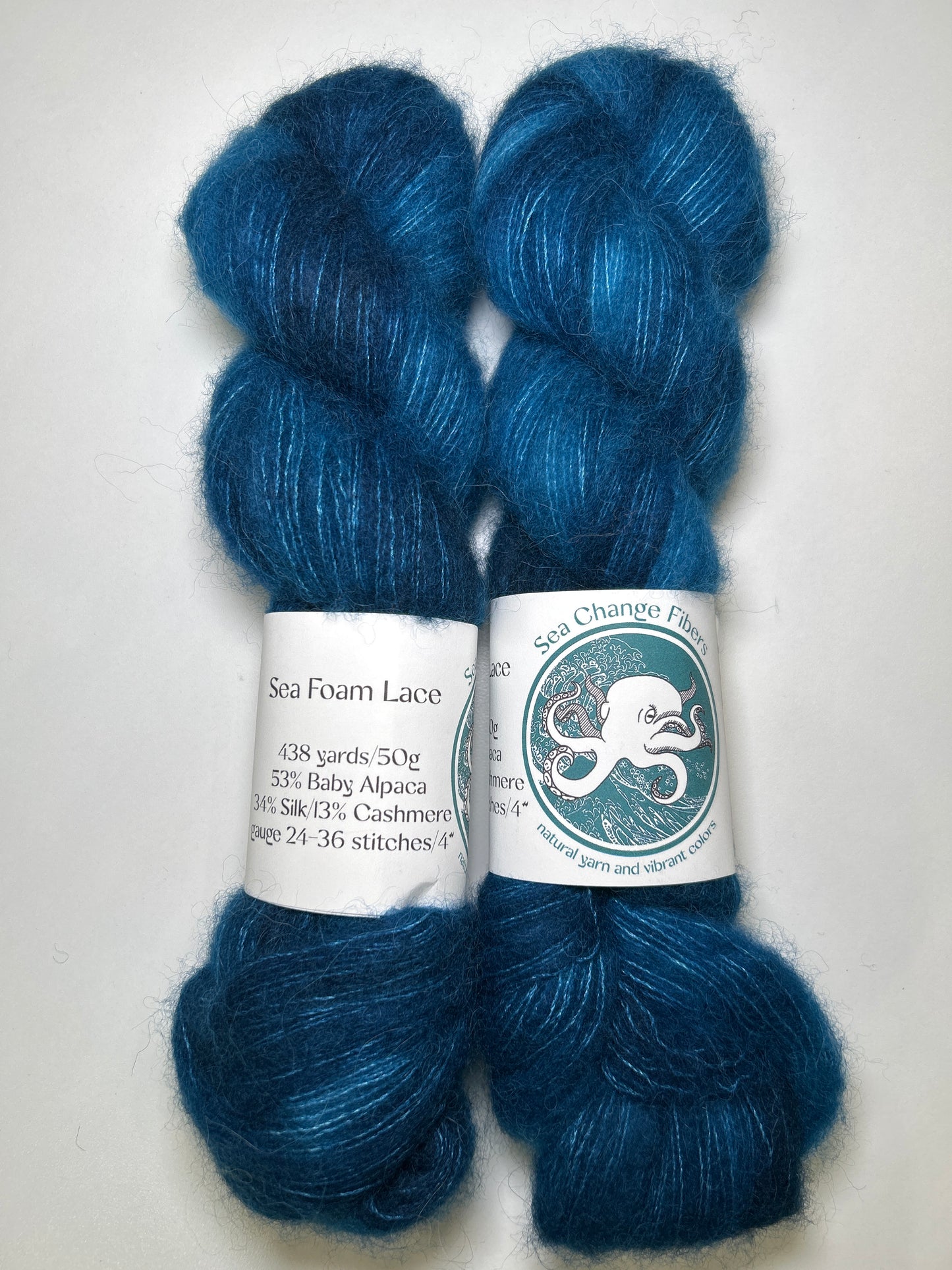 Sea Change Fibers Sea Foam Lace - Alpaca, Silk, & Cashmere Blend