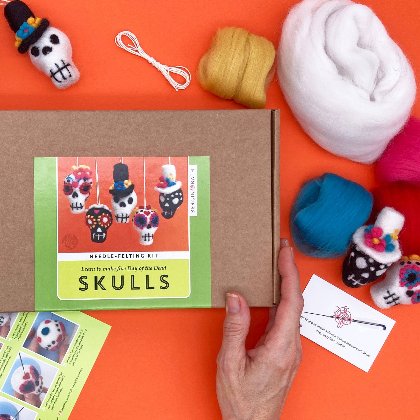 Needle Felting Kit - Sugar Skulls