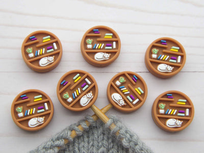 Cats + Reading Stitch Stoppers