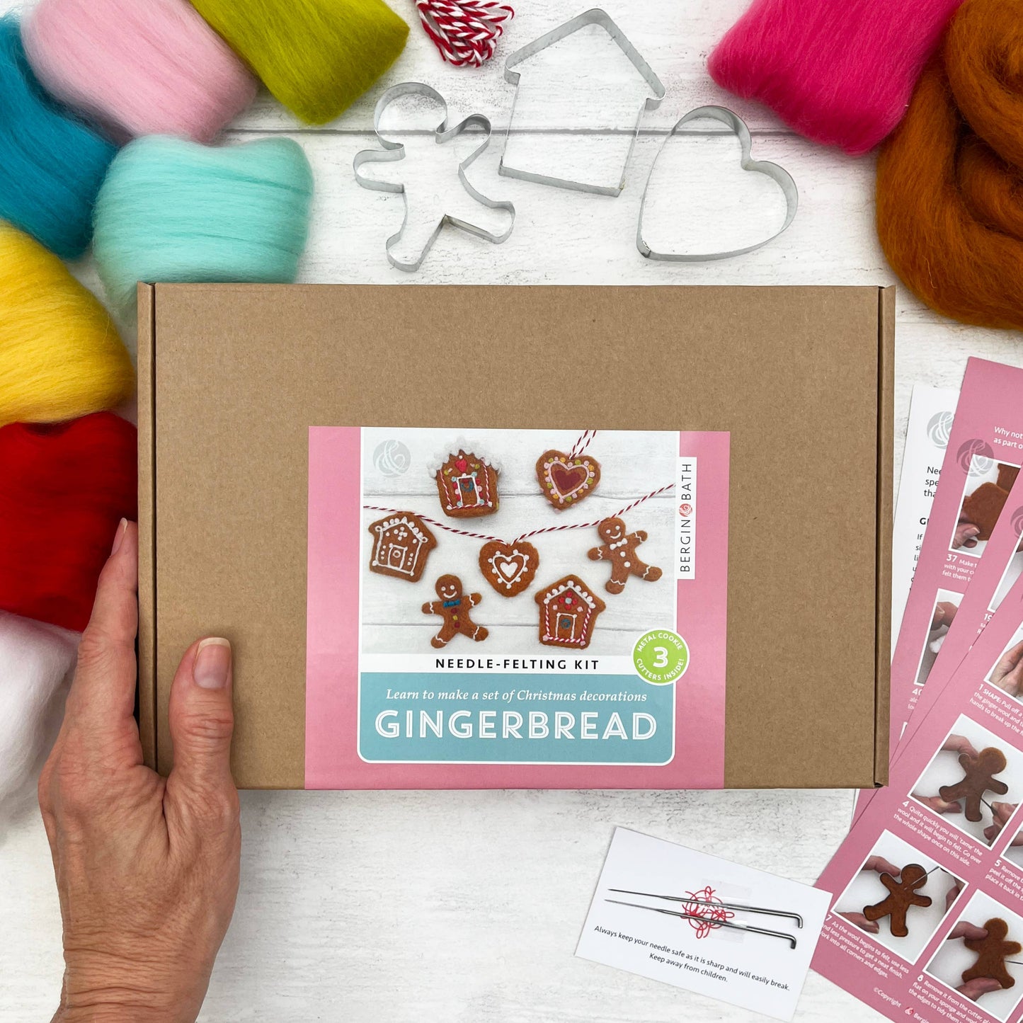 Gingerbread Ornament Needle Felting Kit