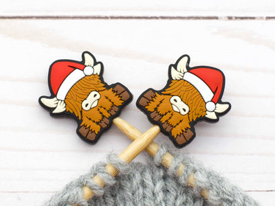 Holiday Highland Cow | Stitch Stoppers