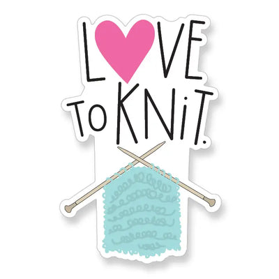 Love to Knit, Vinyl Sticker