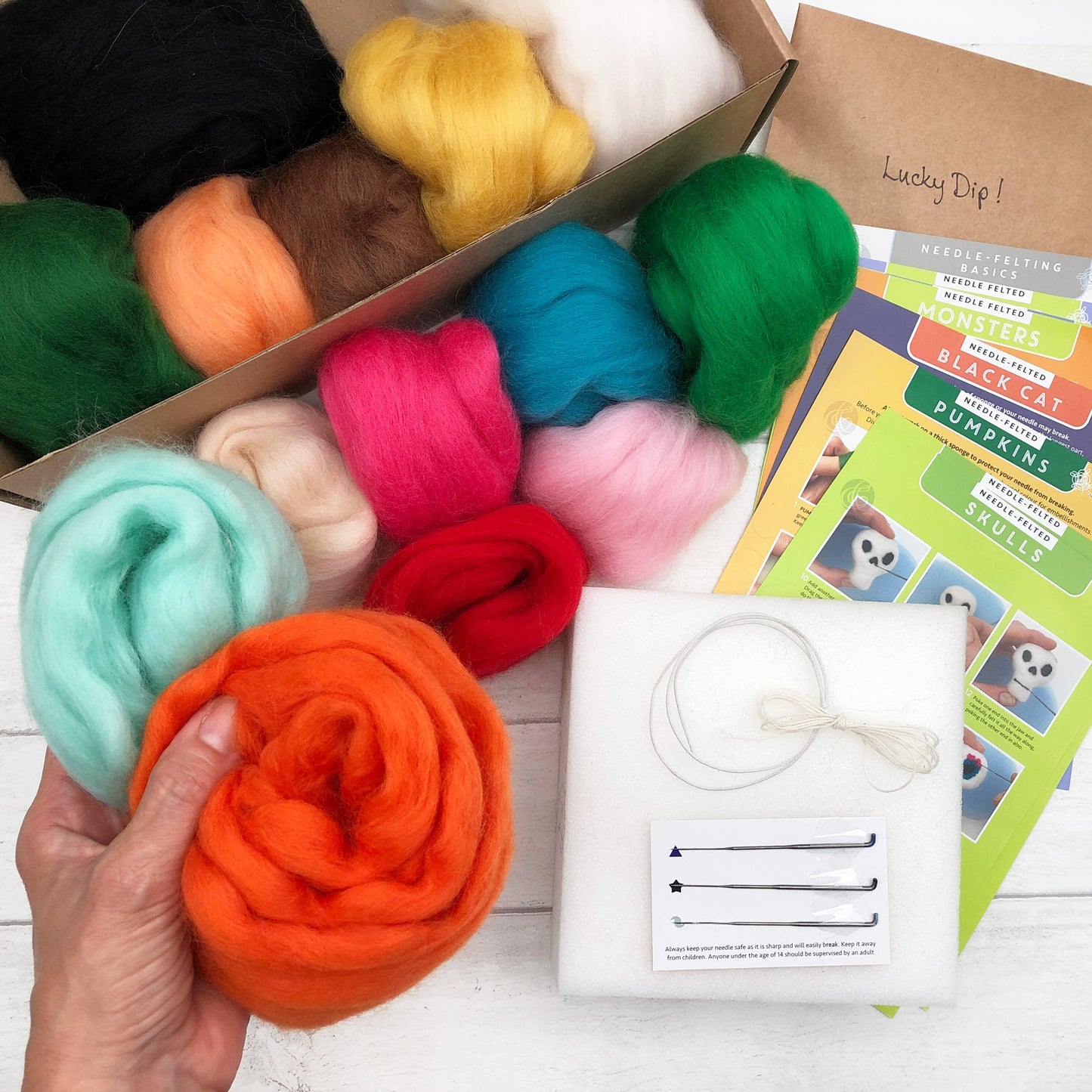 Needle Felting Bumper Kit - Halloween. A premium starter set