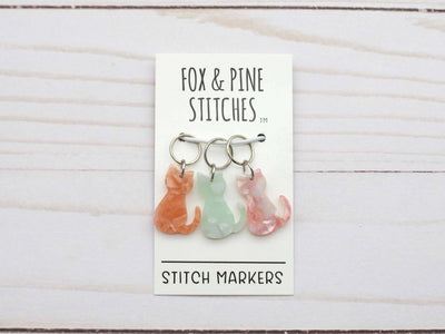 Pastel Cat Stitch Markers