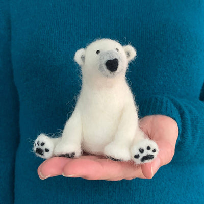 Needle Felting Kit - Polar Bear - make your own polar bear.