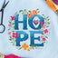 Hope - Four Letter Floral Modern Cross Stitch Kit