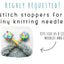 Blue Floral Hexagon Stitch Stoppers (SMALL)