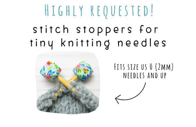 Blue Floral Hexagon Stitch Stoppers (SMALL)