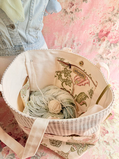 The Rosalie Project Tote-Lg, Needle Arts/Craft Carryall, USA Handmade