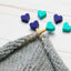 Blue Green Hearts | Stitch Stoppers Knitting Notions