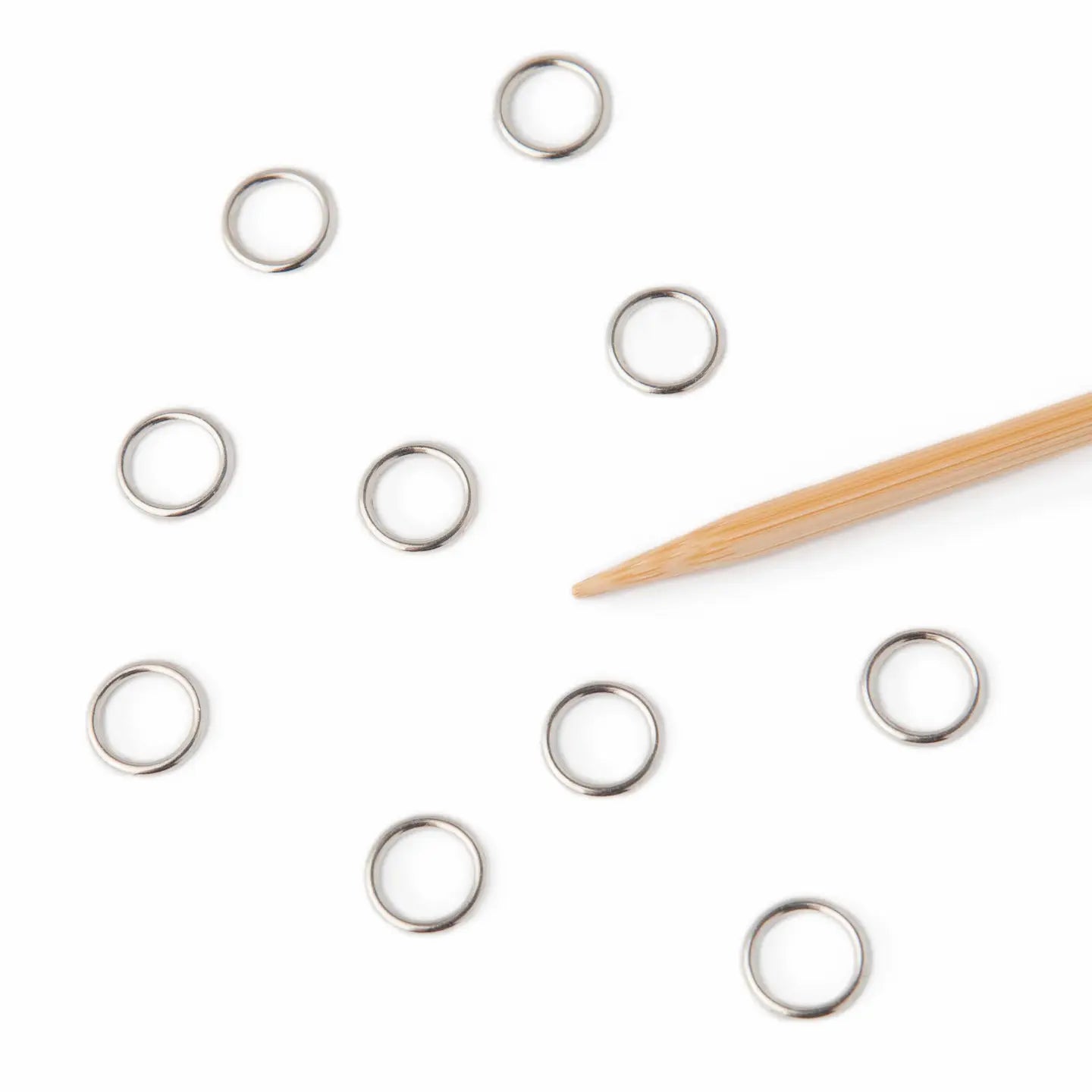 Simple Ring Stitch Markers - Silver