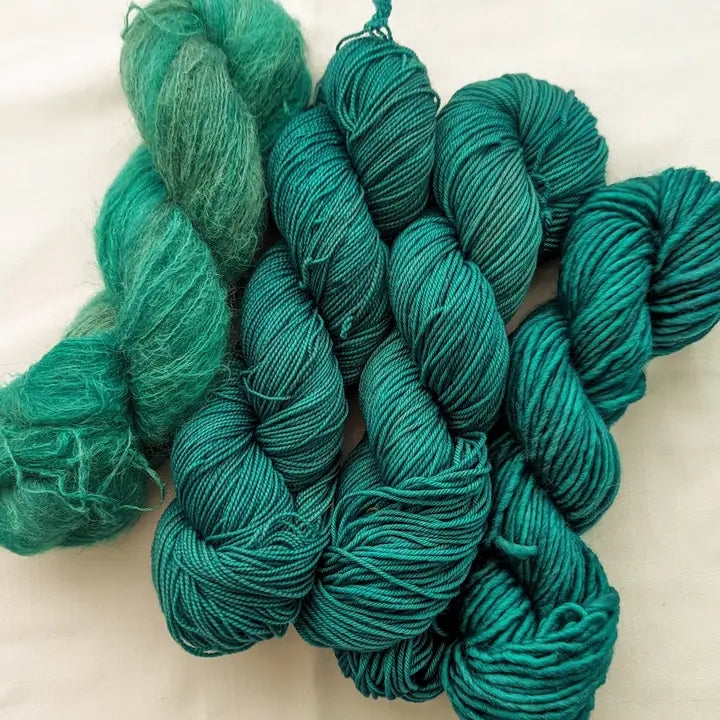Ginger Needle Glacier Fingering ⟡ California Hand Dye
