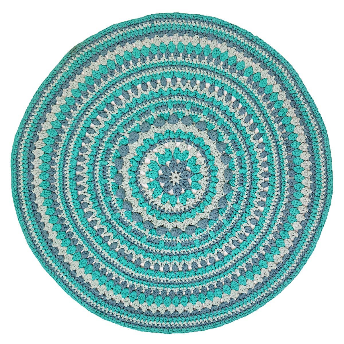 DIY Crochet Island Rug Kit RibbonXL Happy Mint