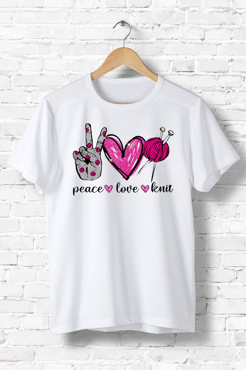 Peace Love Knit Shirt, Knitting Shirt, Yarn Knitter Shirt