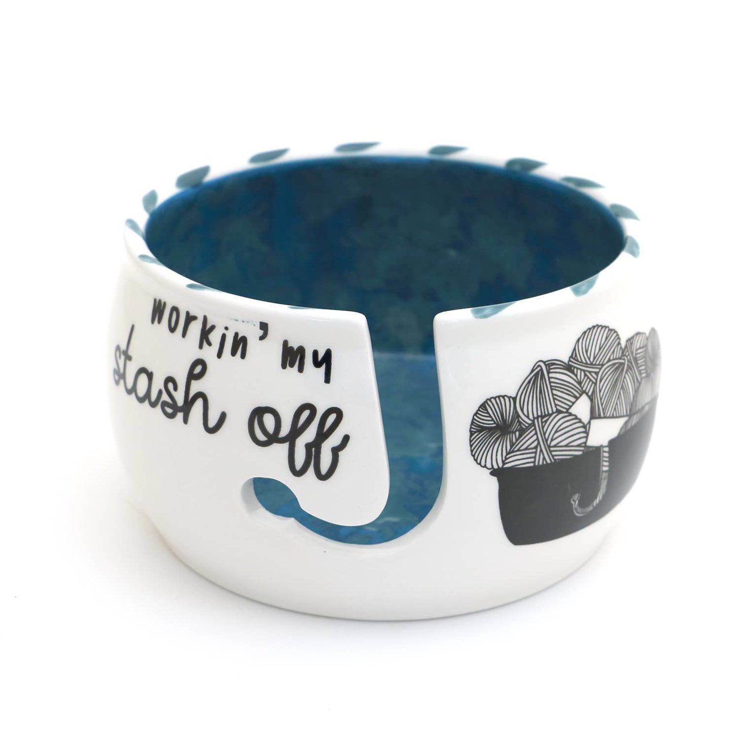 Working My Stash Off yarn bowl