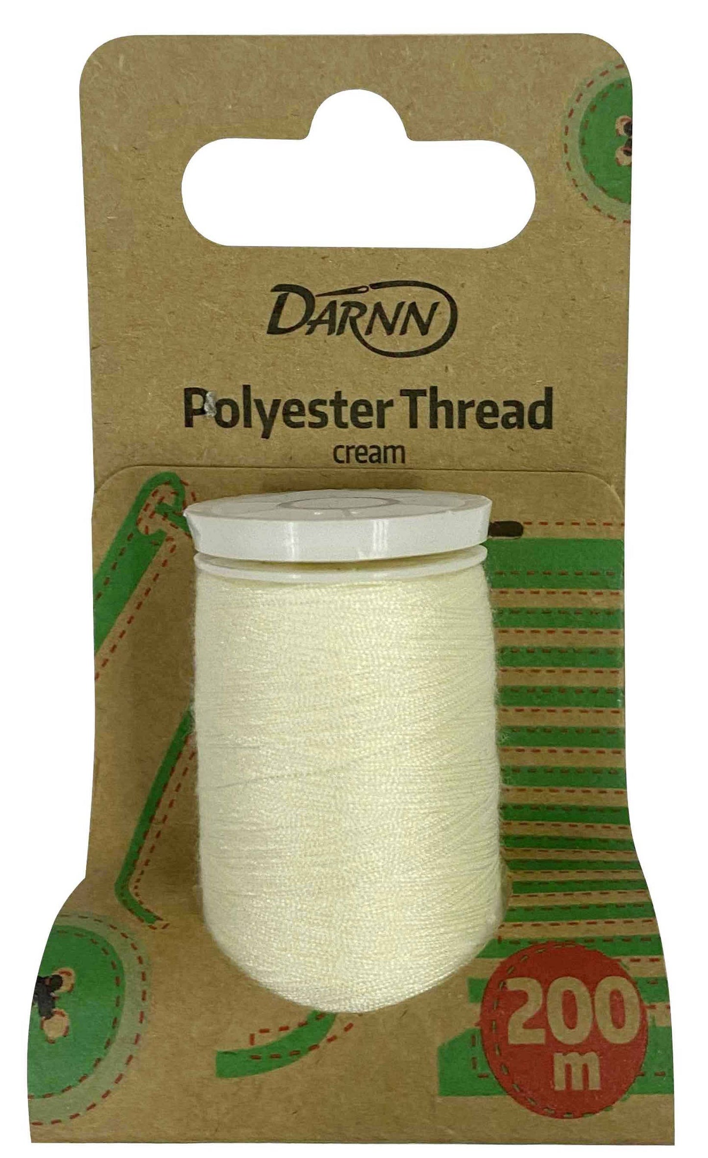 Darnn Polyester Sewing Thread Cream, Embroidery Thread